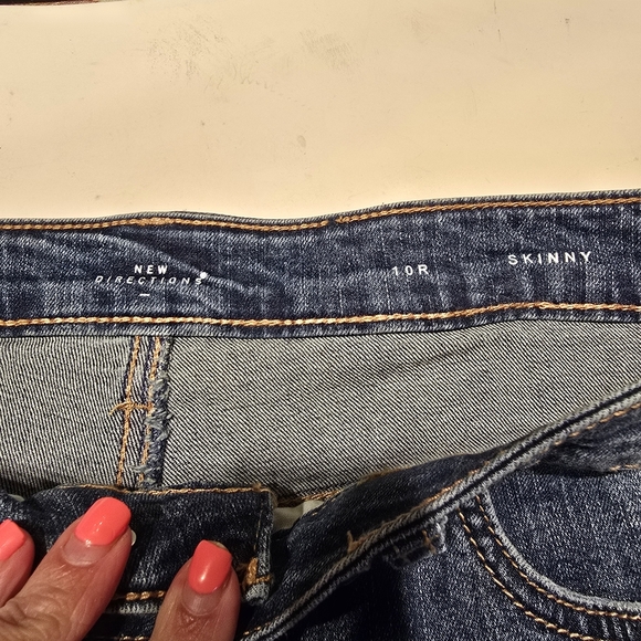 New Directions Dark Blue Skinny Jeans - Picture 6 of 7